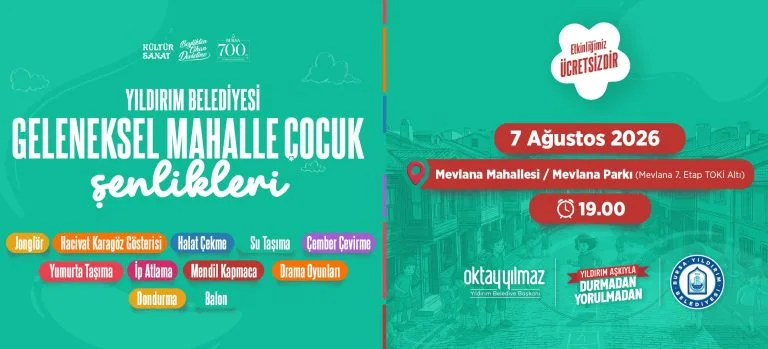 Geleneksel Mahalle Çocuk Şenlikleri Mevlana Mahallesi
