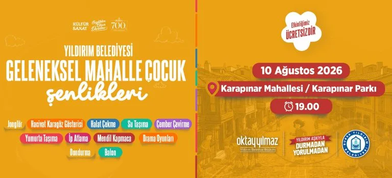 Geleneksel Mahalle Çocuk Şenlikleri Karapınar Mahallesi